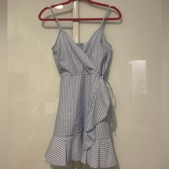 Dresses | White And Blue Striped Dress From Macys | Poshmark Dresses | White And Blue Striped Dress From Macys | Poshmark